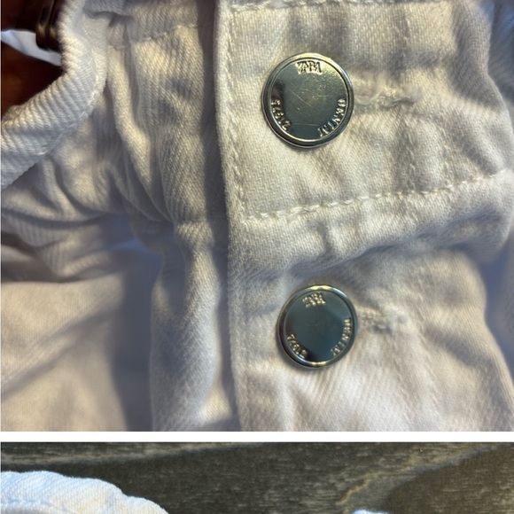 NWOT Zara Buttoned Paperbag Baggy White High Waist Short Size 6 - Picture 6 of 7